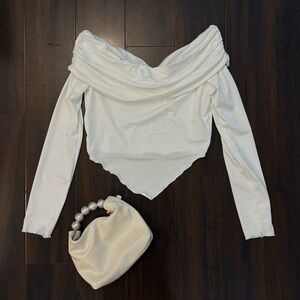 Off the shoulder top + Bag - s-m